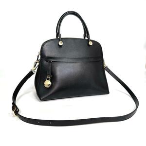 【極美品】FURLA フルラ　パイパー　ハンドバッグ　ショルダーバッグ2way