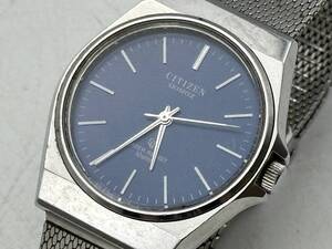 CITIZEN シチズン　本物　4-731671Y　ブルーダイヤル　メンズ腕時計　稼働品