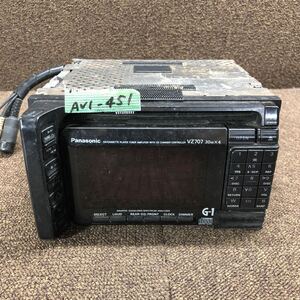 AV1-451 激安 カーステレオ Panasonic CQ-VZ707D 202158 CD カセット FM/AM プレーヤー オーディオ 通電未確認 ジャンク