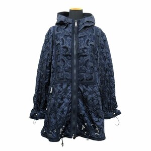 美品 17ss モンクレール MONCLER マドレーヌ フラワー レース Aライン ジャケット ブルゾン パーカー 4 大きいサイズ レディース ▽６