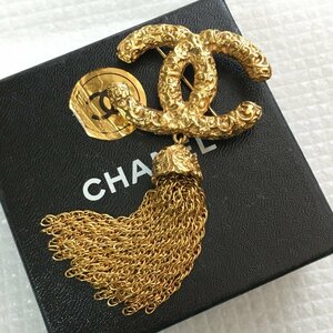 良品 美品 箱入 ビンテージ CHANEL シャネル ブローチ フリンジ タッセル ココマーク 93A IW305AA02CHNL