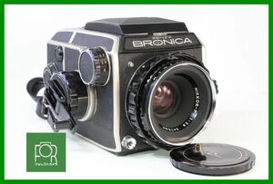 【同梱歓迎】実用■ZENZA BRONICA EC CB310408 / NIKKOR-P 75mm F2.8 196871■引蓋付き■シャッター全速完動■3191