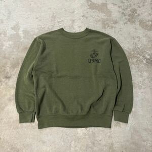 米軍 実物 USMC Sweat アメリカ 海兵隊 ミリタリー トレーナー USA製 ストリート usa vintage スウェット ブラック 裏起毛 US Navy M