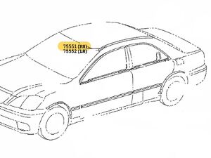 ★トヨタ純正新品★クラウン GRS182 ルーフ ドリップモール モールディング 『右側』