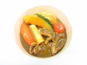 O【直接引取不可】食品サンプル ディスプレイ野菜カレー トマトカレー 一品 見本 料理模型 飲食店 置物