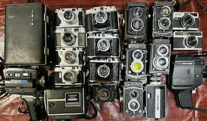 計19点 二眼レフ 蛇腹カメラ レンジファインダー まとめ売り MAMIYA YASHICA ELMO Zenobia RICOH KONICA 等 大量出品 動作未確認 レトロ