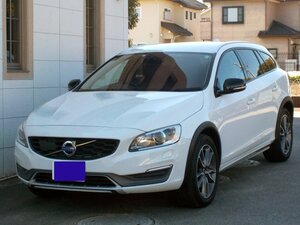 ◎半年前ディ-ラ-メンテ済!極美車アイス白V60クロカンT5AWD-SEインテリセ-フ10黒革pw&ヒ-タ純正ナビTV純正18AWレグノ自動ブレ-キ屋根保管◎