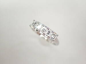 10/美品 ミキモト Pt900 ダイヤ計0.46ct リング 指輪