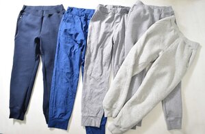 1265-24W0047★ユニクロ UNIQLO★キッズボトム 140サイズ 5点まとめ出品 ブルーグレー系 スウエットズボン パンツ