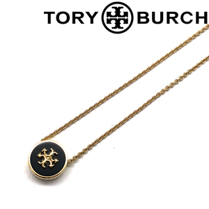 TORY BURCH トリ―バーチ ネックレス ブランド キラ エナメル ペンダント ゴールド×ブラック 90549-720