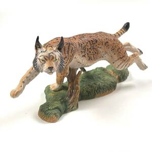 スペインオオヤマネコ フランクリンミント THE FRANKLIN MINT NATIONAL WILDLIFE FEDERATION　THE GREAT CATS OF THE WORLD 置物