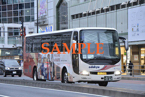 D-21【バス写真】L版６枚　小田急ハイウェイバス　エヴァンゲリオンラッピング車　小田急バス