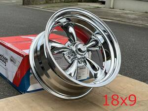 新品！American Racing VN615 TORQ THRUST II 1PC 18x9+0 5H PCD127 Chrome 深リム USDM