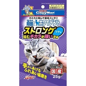 （まとめ買い）キャティーマン 猫ちゃんホワイデント ストロング ツナ味 25g 猫用 〔×24〕