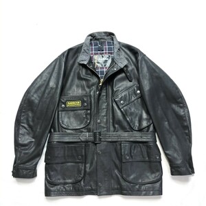 Special SAMPLE Barbour leather international L 英国製　ほぼデッドストック ブラック　インターナショナル　バブアー　レザー　