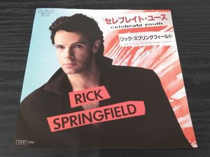 1円 レコード EP リック スプリングフィールド RICK SPRINGFIELD セレブレイト ユース CELEBRATE YOUTH 昭和 特典 写真 チェキ ロック 希少