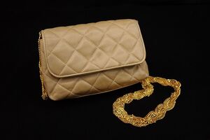 ▲▲CHANEL シャネル ミニショルダーバッグ▲チェーンショルダー/ゴールド/ベージュ系/消費税0円