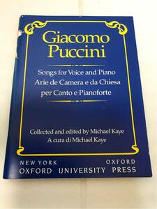 Giacomo Puccini ジャコモ・プッチーニ 楽譜 英文 オックスフォード大学出版局 songs for voice and piano