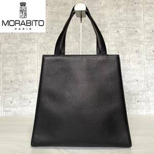 良品 MORABITO モラビト シボ革 ブラック 黒 定価約20万程 ゴールド金具 肩掛け ハンドバッグ トートバッグ ショルダー レザー