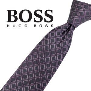 753/ 美品 HUGO BOSS ヒューゴボス 中古 ネクタイ ネコポス