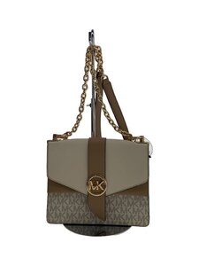 MICHAEL KORS◆MKシグネチャーコンバーチブルチェーンショルダー/PVC/BEG/総柄/32S1GGRC0B