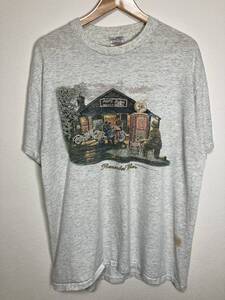 1996 DAVE BARNHOUSE アートTシャツ シングルステッチ 霜降り XL【管理番号 B139】