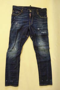 □DSQUARED2 デニム パンツ 48 カラー470 (S71LB0345) ディースクエアード ジーンズ 正規品 TIDY BIKER タイディ ティディ バイカー　a