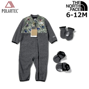 1円～!売切!【正規新品】THE NORTH FACE◆BABY DENALI ONE-PIECE SET ロンパース US限定 3点セット アウトドア(6-12M)グレー 240517-63-C