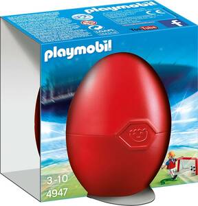 即決！新品 PLAYMOBIL プレイモービル 4947 サッカーのトレーニング イースターエッグ