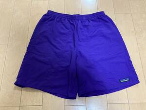 S 希少 18’ バギーズ ロング 7インチ パープル 紫 美品 Patagonia パタゴニア baggies long shorts