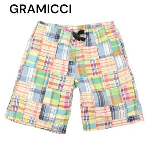 GRAMICCI グラミチ 春夏 パッチワーク★ チェック ハーフ ショート クライミング パンツ Sz.S　メンズ アウトドア　C4B02275_5#P