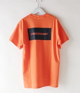 【1スタ】新品未使用 Size 2 DESCENDANT BOX CREW NECK SS ディセンダント 半袖Tシャツ メンズ 191TNDS-CSM01S ORANGE 正規品