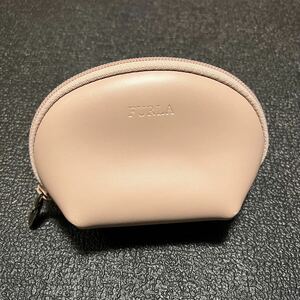 FURLA フルラ レザーポーチ 大 ピンクベージュ