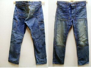 即決[W32L32]RRL IRON SMITH PANT INDIGO MEDIUM BUCKLE BACK バックルバック ダブルニー ペインターパンツ USA製 アメリカ デニム■5631