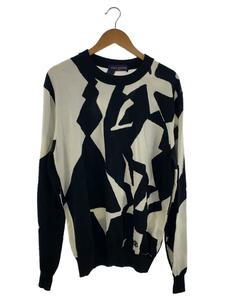 LOUIS VUITTON◆23SS/LVアブストラクトハウンドトゥースニット/XXL/ウール/BLK/RM231M T26 HON34W