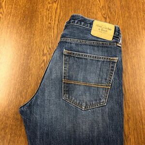 【FE213】Abercrombie&Fitch W32 L30 色落ち加工 ブーツカット ジーンズ ジーパン デニムパンツ メンズブランド古着 アバクロ 送料無料