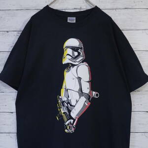 10s 2012 Star Wars スターウォーズ ストームトルーパー 両面プリント ヘビーウェイト 肉厚 半袖 Tシャツ L ブラック 20202807