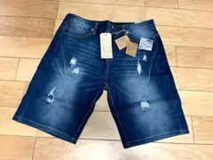 VERETEX＆CO. ショートパンツ ストレッチデニム ダメージ INDIGO