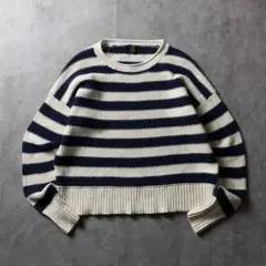 【入手困難】J.Crew ボーダー コットンニット 2トーン 白紺 ノームコア