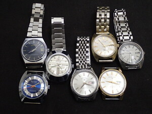 J1☆ ジャンク 機械式 腕時計 7点 まとめて SEIKO/CITIZEN/BENSON/LIGUN/MYTIME (60)