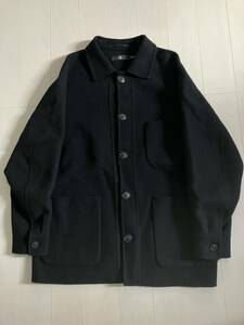 ユニクロ +J ウールブレンド オーバーサイズシャツジャケット　黒　M