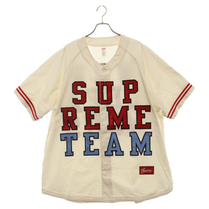 SUPREME シュプリーム 22AW Denim Baseball Jersey デニムベースボールジャージ 半袖シャツ ホワイト