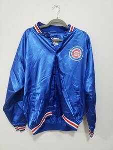 MLB メジャーリーグ CUBS カブス スタジャン ジャンパー ジャンバー ブルゾン ヴィンテージ USED 青 3L? 