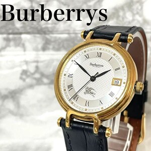 稼動品　Burberry バーバリーズ　ホースロゴ　デイト付き　腕時計　男女兼用