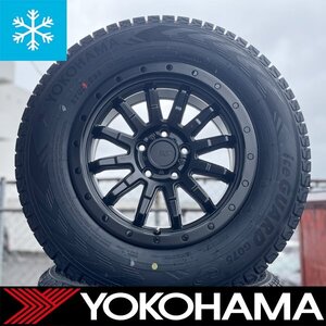 スタッドレス 225/70R16 215/70 デリカD5 RAV4 エクストレイル 16インチ タイヤホイールセット YOKOHAMA ICEGUARD SUV G075 マットブラック