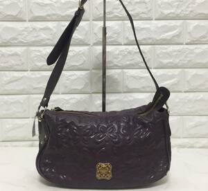 no18787 ANNA SUI アナスイ レザー PVC 斜め掛けショルダー バッグ ポシェット ☆