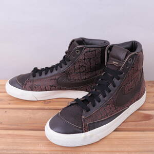 z4957 ナイキ ブレーザー ミッド 77 ビンテージ US7.5 25.5cm/こげ茶 ダークブラウン NIKE BLAZER MID 77 VINTAGE メンズ スニーカー 中古