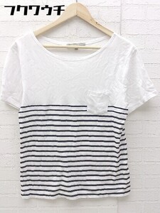 ◇ A day in the life UNITED ARROWS ボーダー 半袖 Tシャツ カットソー サイズS ホワイト＆ブラック メンズ