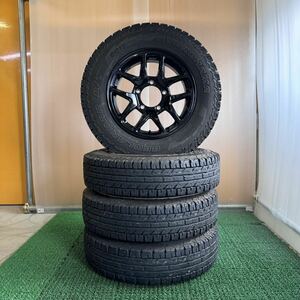 【851】スズキ ジムニー用 純正アルミセット 16×5.5J+22 139.7-5H 再塗装ブラックパールクリア 中古品4本