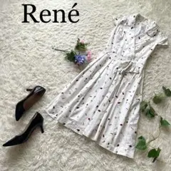 【即完売】Rene　ルネ　総柄カシュクールワンピース　ノースリーブ　てんとう虫